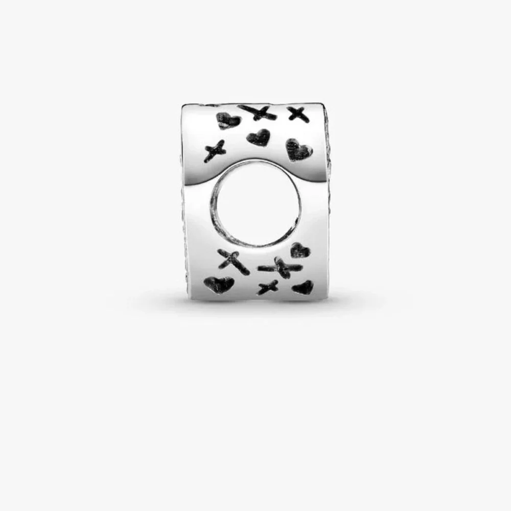 Authentic Pandora Sparkling Freehand Heart Charm - Picture 5 of 6